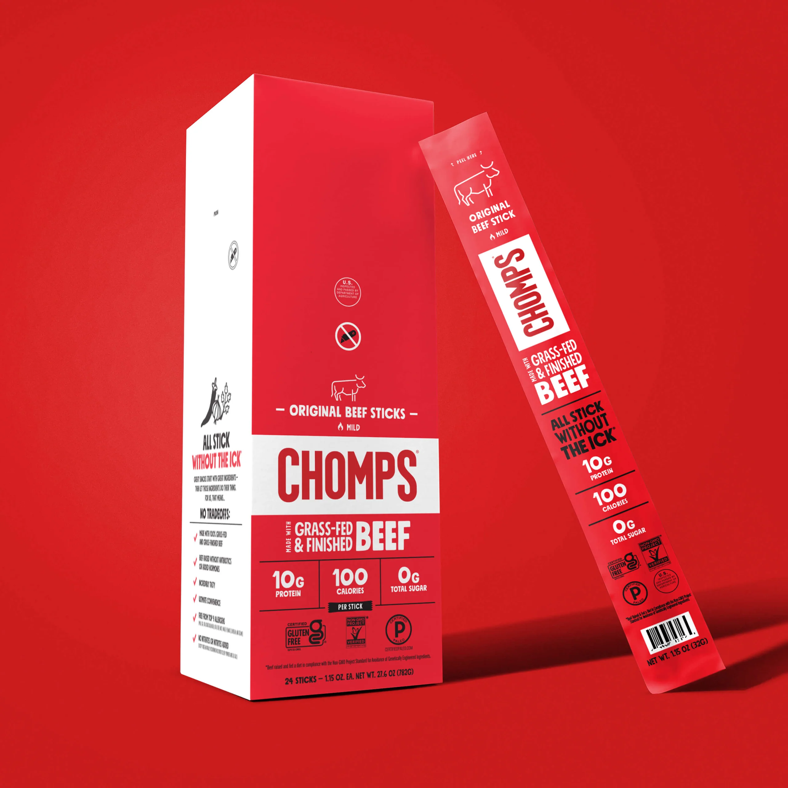 Original Beef Sticks with Smoky Flavor and Black Pepper
