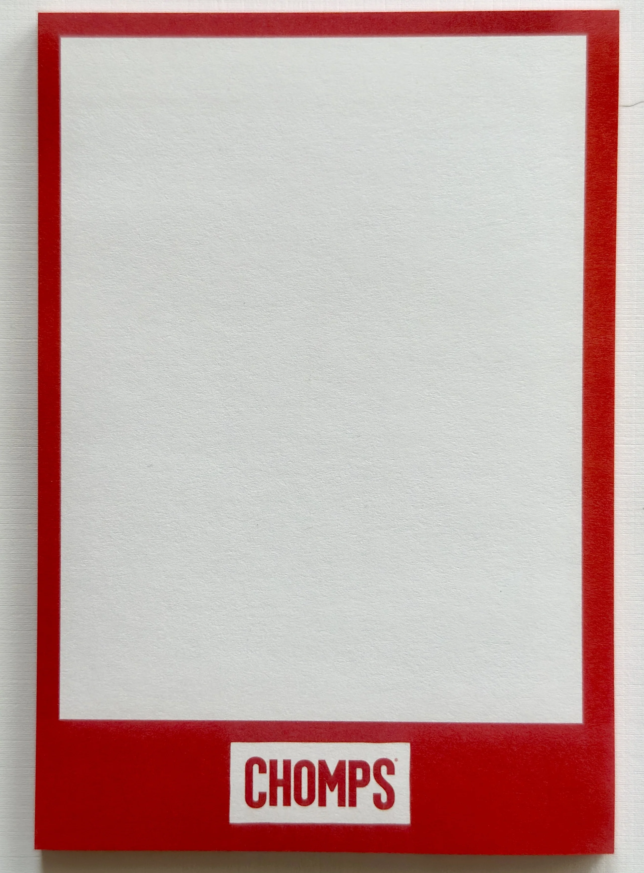 Bloc-notes Chomps Retail Team bordure rouge