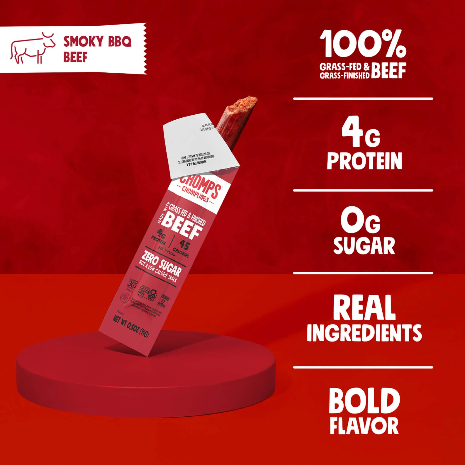 Smoky BBQ Beef Chomplings Mini Meat Sticks