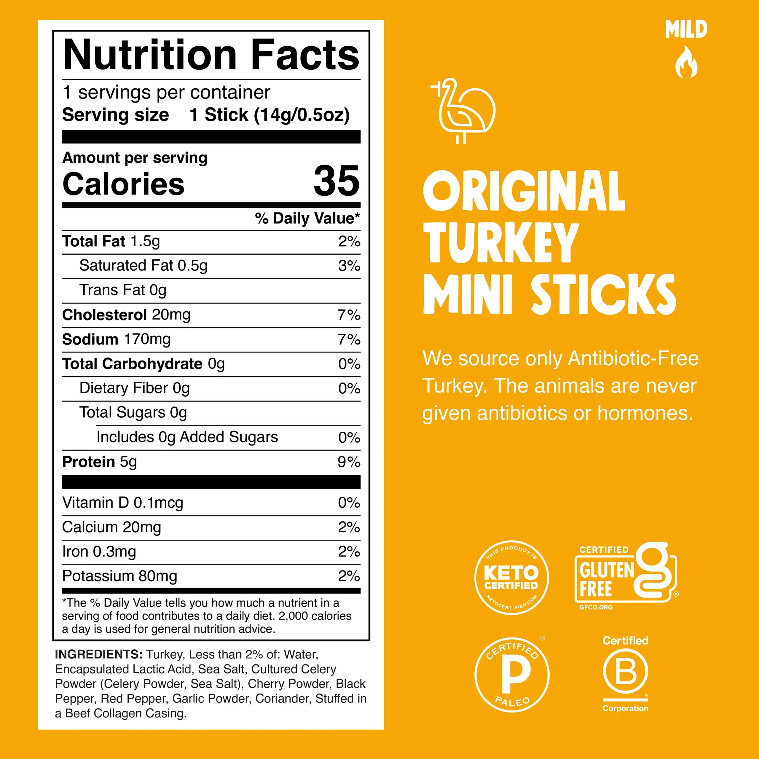 6 ct. Original Turkey Chomplings Mini Jerky Meat Sticks