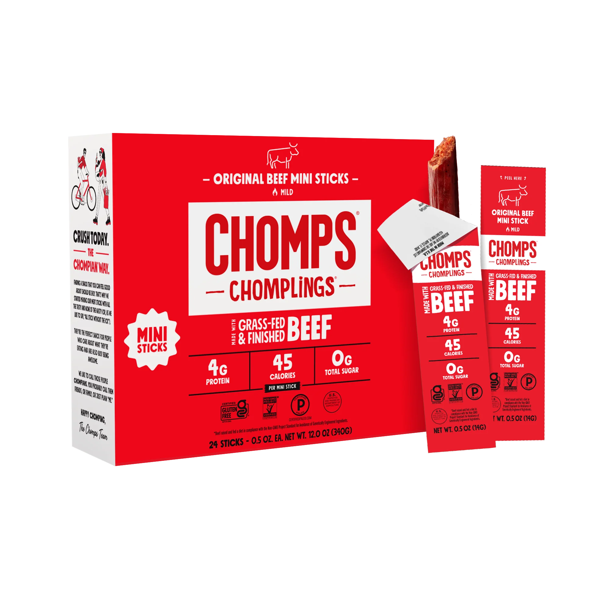 Original Beef Chomplings Mini Grass-Fed Jerky Sticks