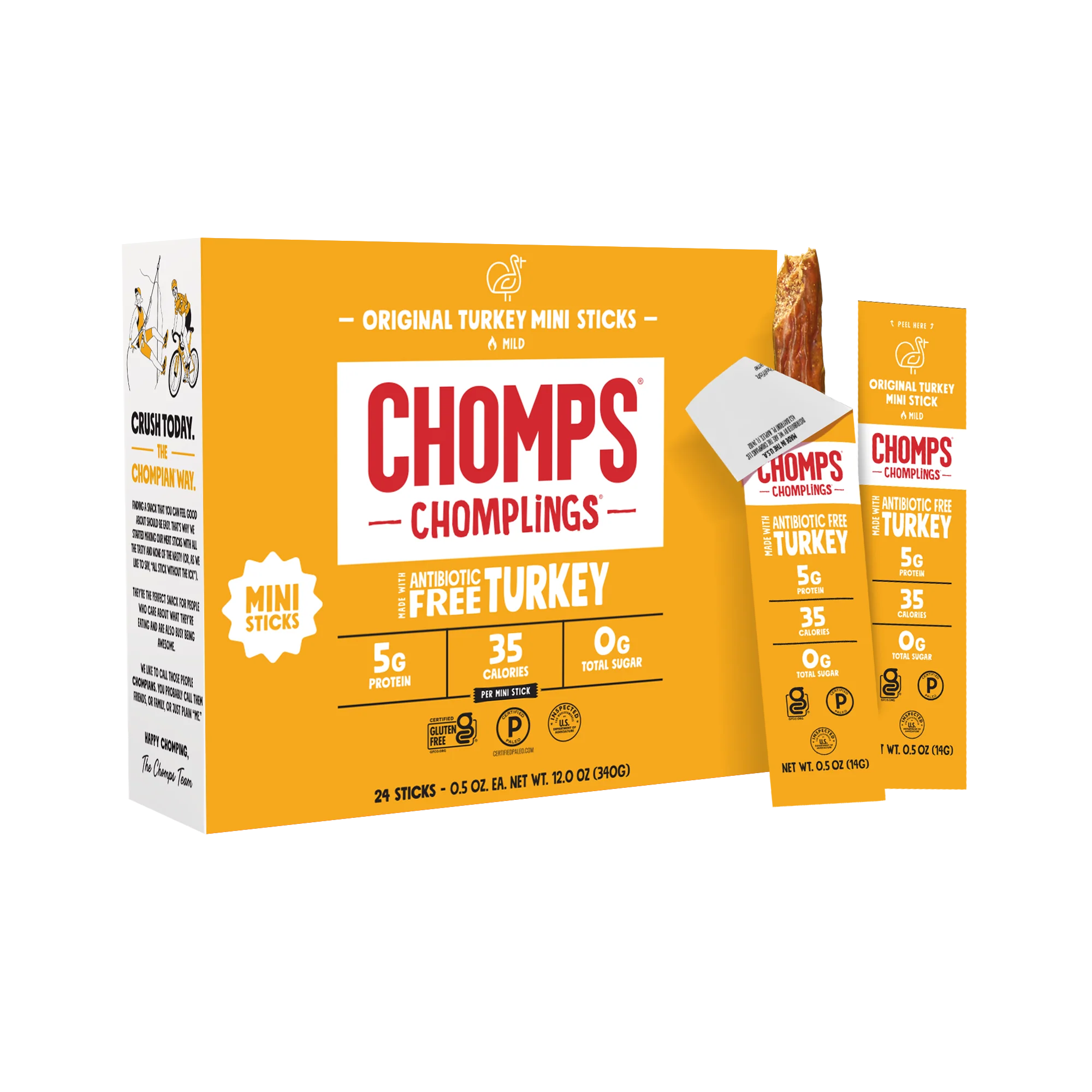 Original Turkey Chomplings Mini Jerky Sticks