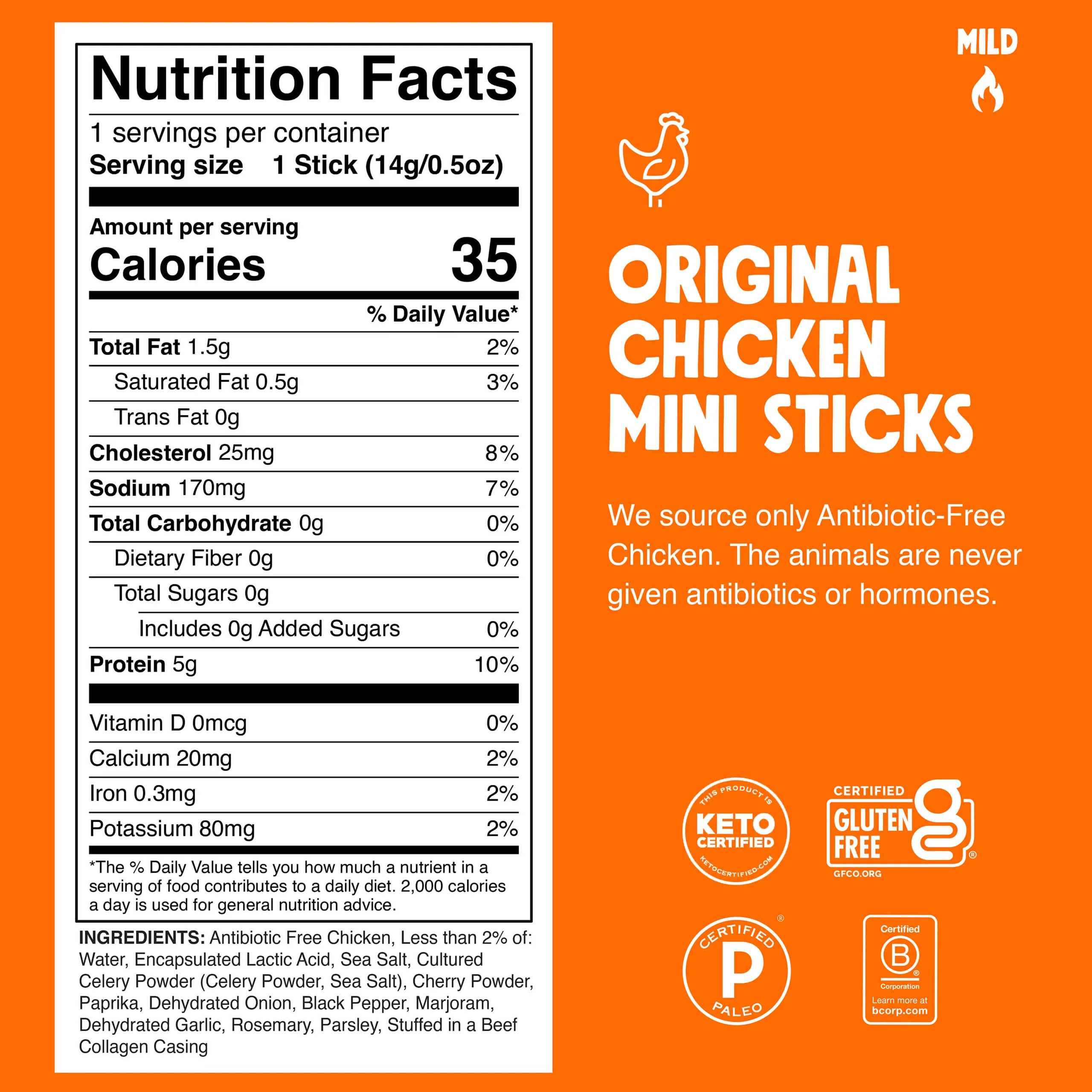 6 ct. Original Chicken Chomplings Mini Meat Sticks