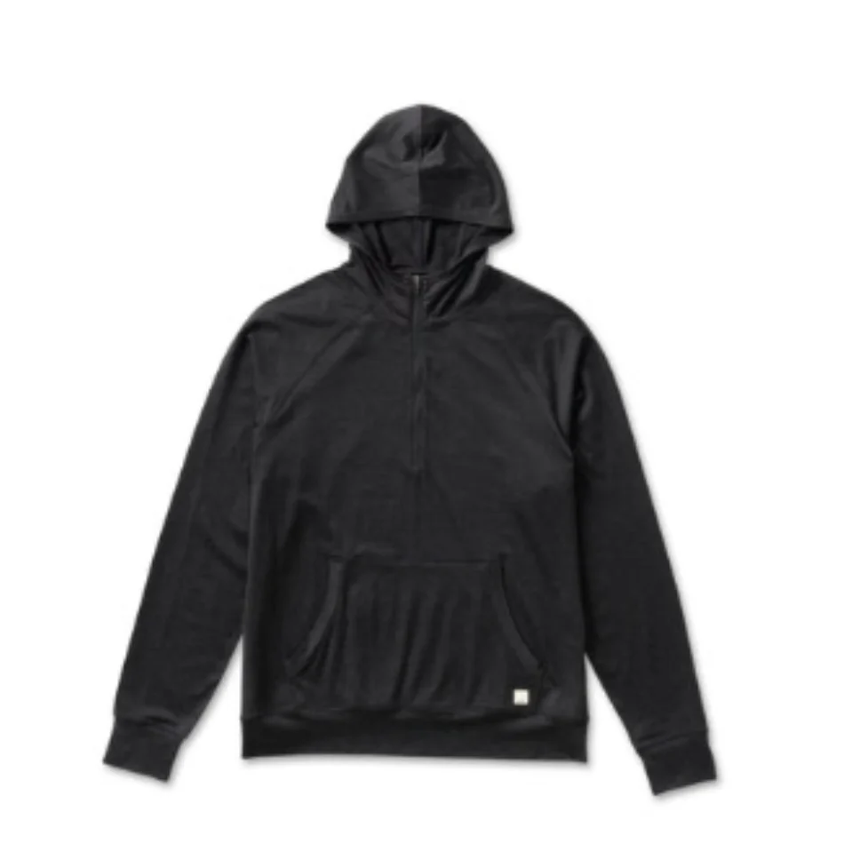 Vuori Chomps Logo Black Half Zip Sweatshirt