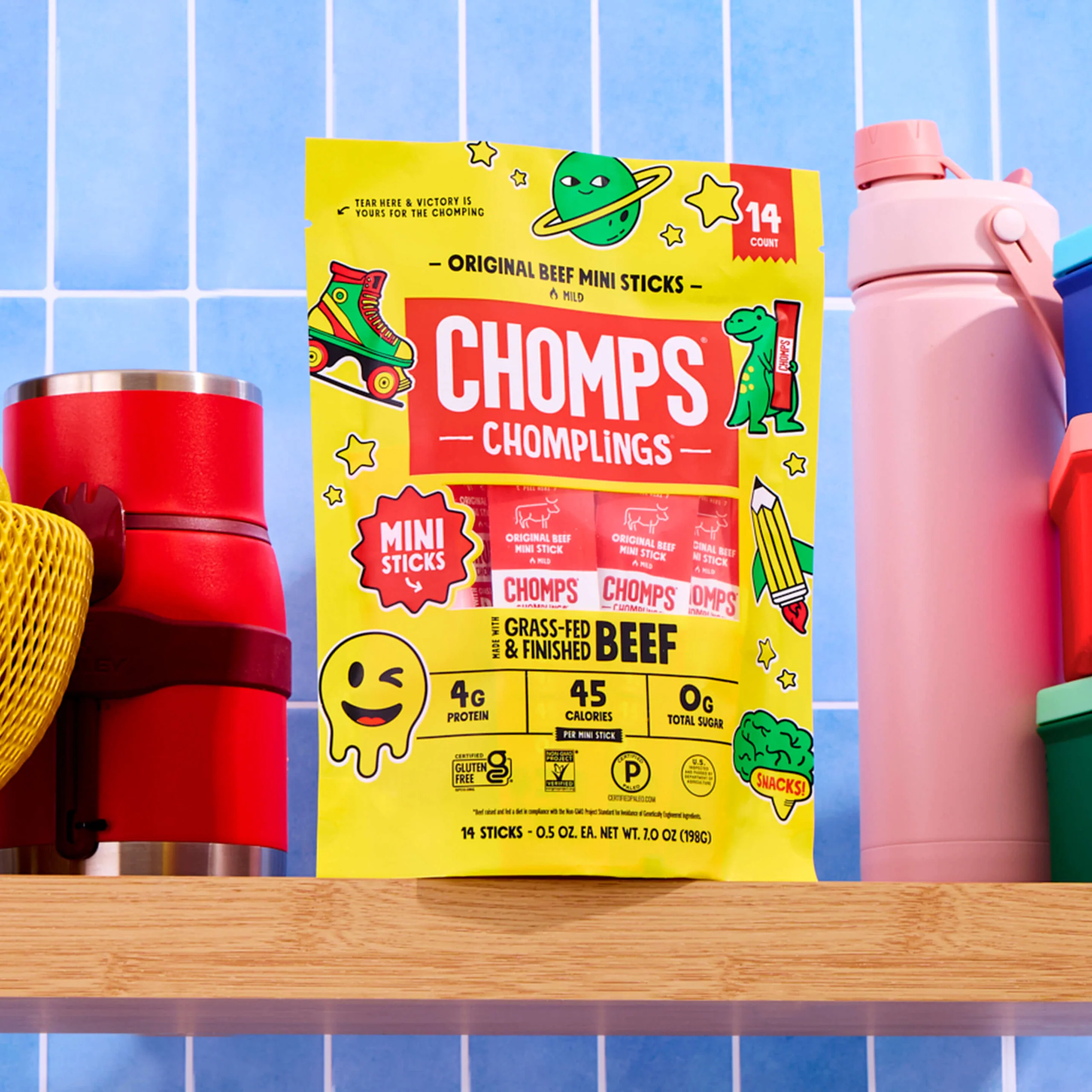Original Beef Chomplings 14-pack schoolpakket voor broodtrommels