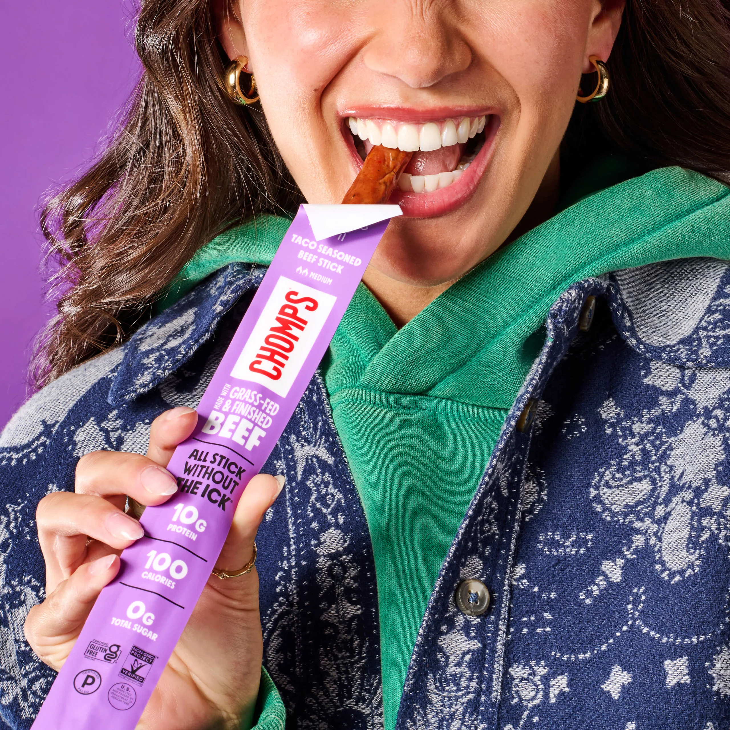 Taco Seasoned Grass-Fed Beef Jerky Sticks