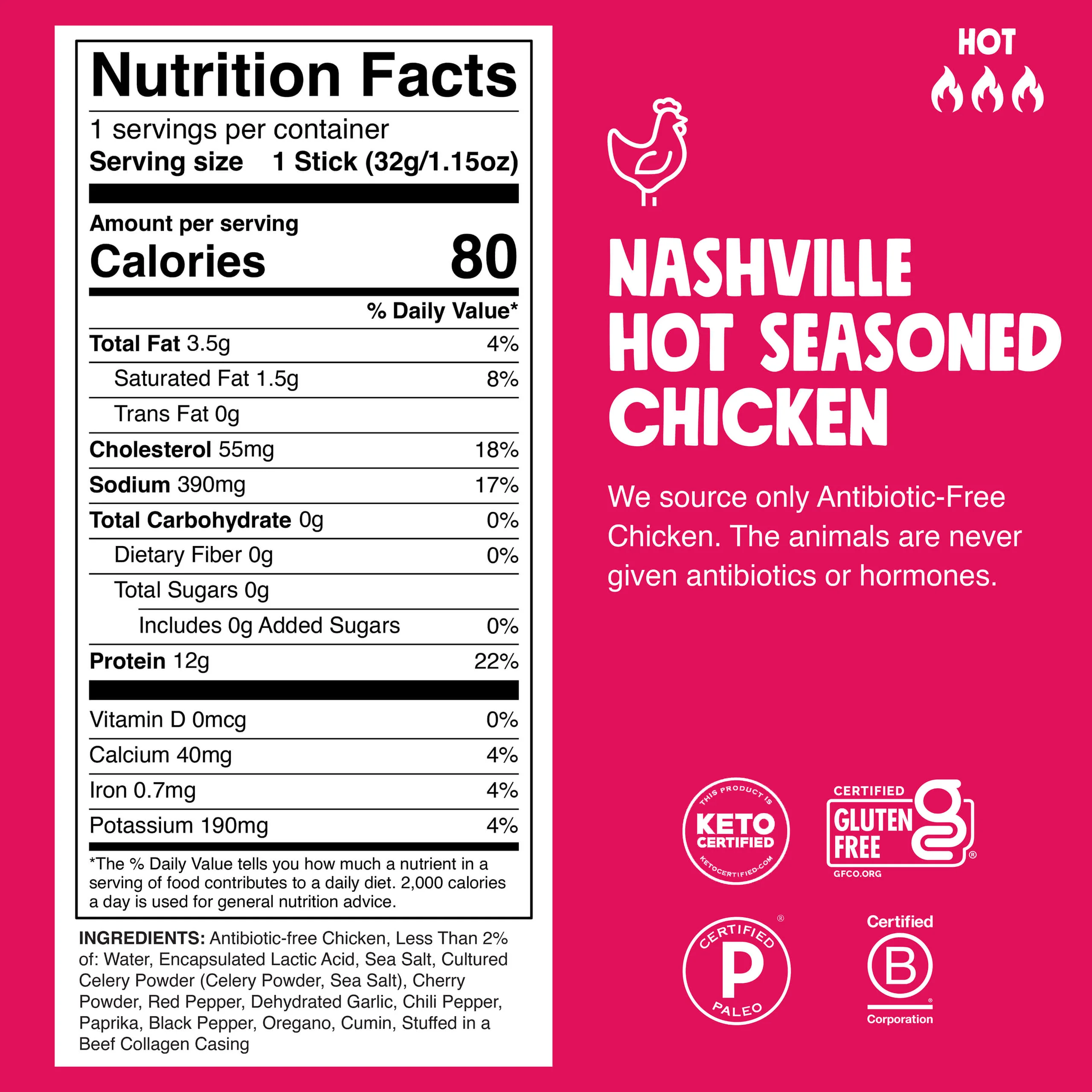 Drobiowe sticksy mięsne Nashville Hot o wyrazistej ostrości