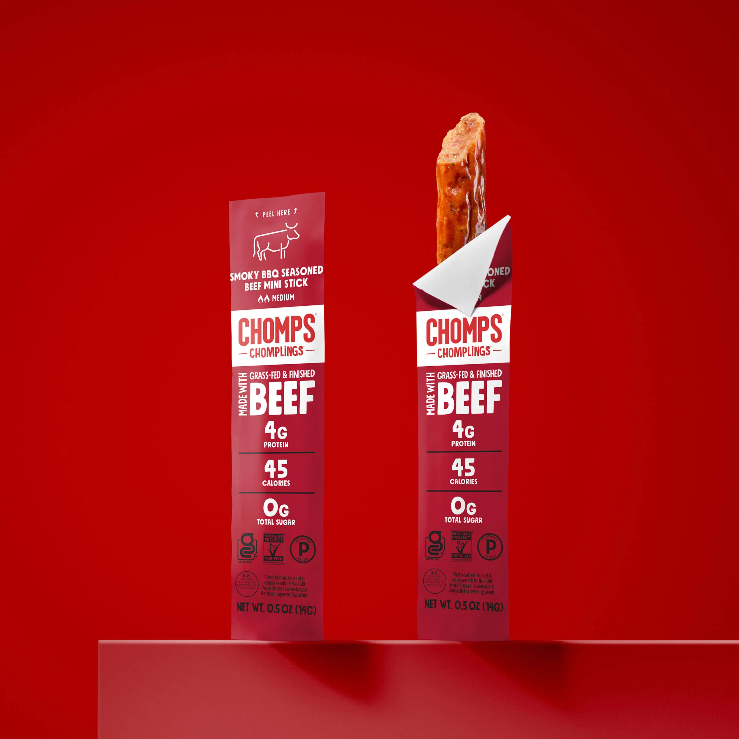 Smoky BBQ Beef Chomplings Mini Meat Sticks